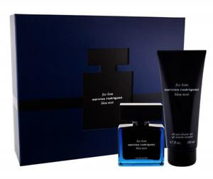 Narciso Rodriguez Mens Gents Bleu Noir for Him 50ml EDP Spray / 200ml Shower Gel Fragrance Aftershave Cologne