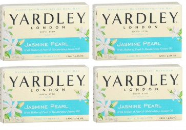 Yardley Mens Womens 120g Jasmine Pearl Soap Boxed 4 Pack