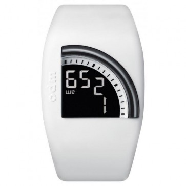 ODM Quadtime Unisex Mens Womens LCD White Wrist Watch with LCD Digital