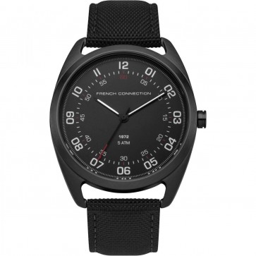FCUK French Connection Mens Gents Wrist Watch Black Strap FC1308BB