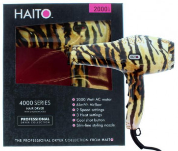 Haito Ladies Womens Tiger Hair Dryer 2000W UK Plug