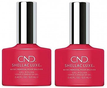 CND Shellac Luxe Ladies Womens Nail Polish Varnish Wildfire 2 Pack