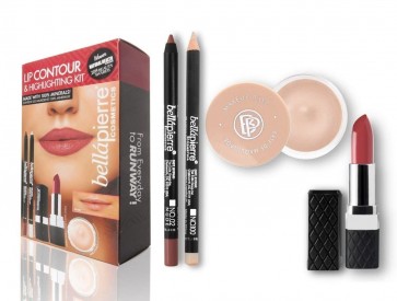 Bellapierre Cosmetics Lip Contour and High Lighting Kit - Nude (Pack of 4)