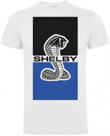 Shelby SS 2-Tone Mens Gents White T-Shirt