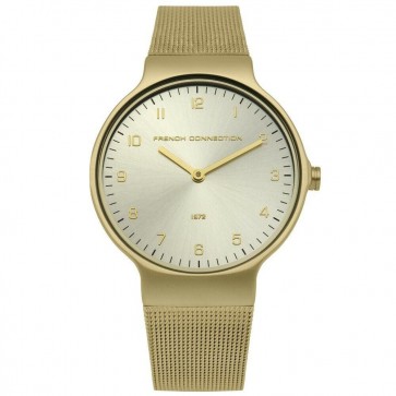 French Connection Gold Ladies Womens Wrist Watch FC1301GM