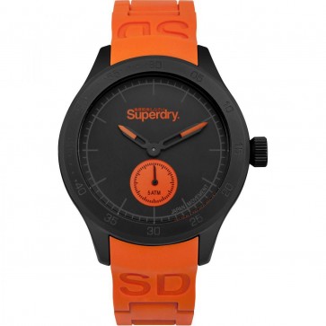 Superdry Mens Gents Orange Sports Wrist Watch SYG212OB