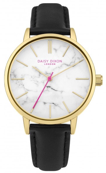 Daisy Dixon Womens Nancie Black & Gold Ladies Womens Wrist Watch DD095BG