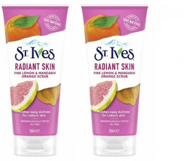 St Ives Ladies Womens Radiant Skin Pink Lemon, Mandarin Orange Scrub 150ml