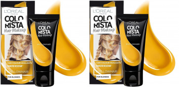 L'Oréal Paris Ladies Womens Colorista Yellow Hair Make Up 30 ml 2 Pack