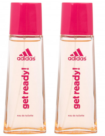 Adidas Ladies Womens Get Ready EDT 50ml Spray Fragrance 2 Pack