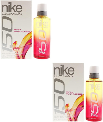 Nike Ladies Womens Pink Paradise 150ml EDT Perfume Fragrance 2 Pack