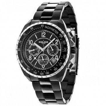 Police Mens Quartz Watch, multi dial Display and Stainless Steel Strap 14343JSBS/02M