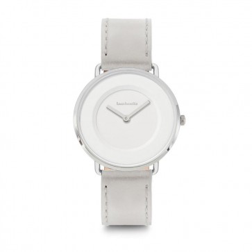 Lambretta Ladies Womens Mia 34 Leather Silver White Grey Wrist Watch 2250GRE