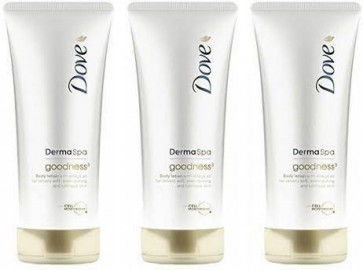 Dove Ladies Womens Derma Spa 200ml Body Lotion Goodness 3 PACK