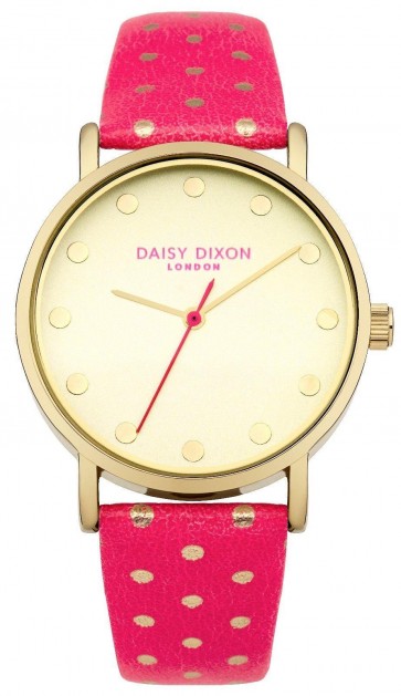 Daisy Dixon Womens Candice Wrist Watch Pink Strap Gold Face DD022OG