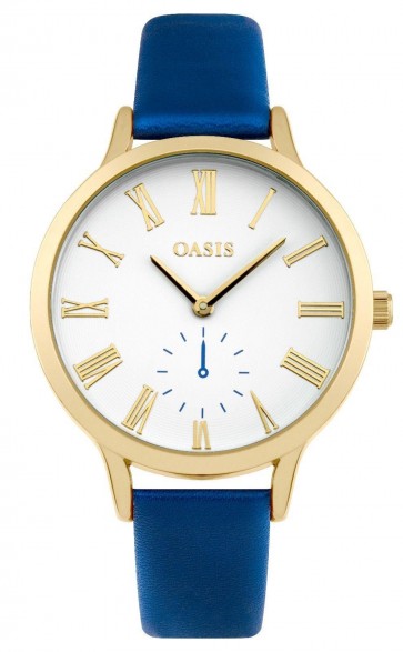 Oasis Womens Ladies Watch Blue Strap White Face  B1557