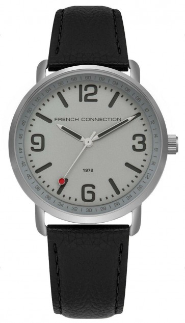 FCUK French Connection Mens Gents Wrist Watch Black Strap FC1312B