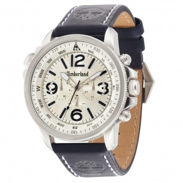 Timberland Mens Gents Campton Leather Strap Wrist Watch13910JS07A