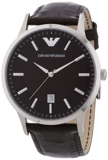 Emporio Armani Mens Watch Brown Dial and Brown Leather Strap AR2413