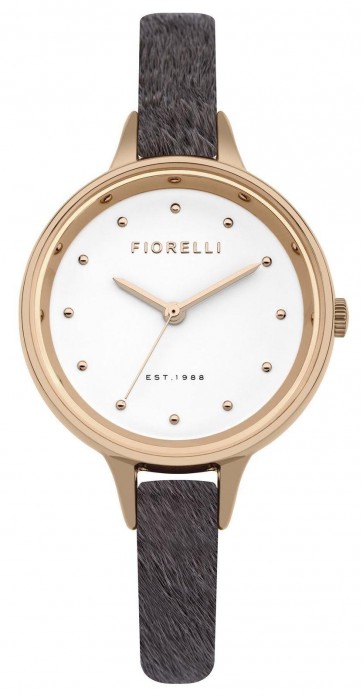 Fiorelli Ladies Womens Wrist  Watch White Dial Grey Leather Strap FO026ERG