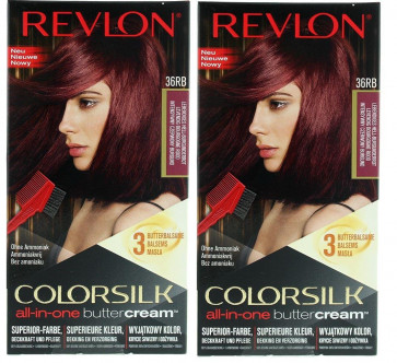 Revlon Ladies Womens Luxurious Colorsilk Buttercream Vivid Colors Red Hair Colour 2 PACK