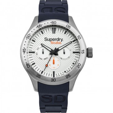 Superdry Mens Gents Blue & Silver Wrist Watch SYG210U