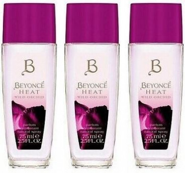 Beyonce Ladies Womens Heat Wild Orchid 75ml Parfum Deodorant Spray 3 Pack