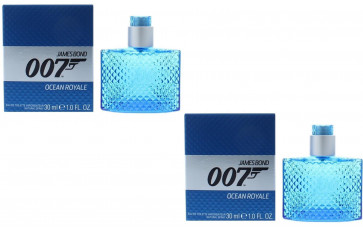 James Bond Mens Gents 007 Ocean Royale 30ml EDT Aftershave Fragrance 2 Pack