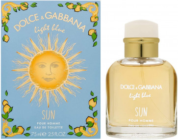 Dolce & Gabbana Womens Light Blue Pour Homme Sun 75ml EDT Perfume Fragrance