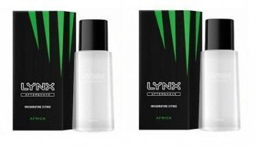 Lynx Africa Mens Gents Aftershave 100ml 2 Pack