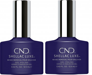 CND SHELLAC LUXE Ladies Womens Nail Polish Varnish Eternal Midnight 2 Pack