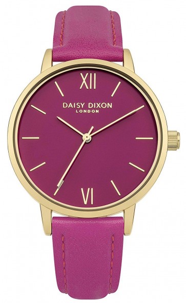 Daisy Dixon Tara Ladies Womens Wrist Watch Gold Dial  Pink Face DD029P