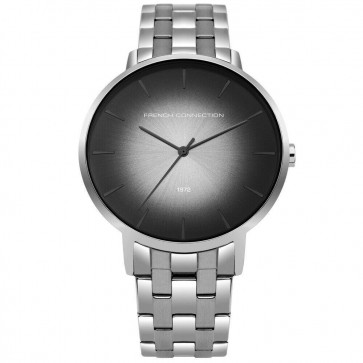 French Connection Silver Black Mens Gents Wrist Watch  FC1306BM