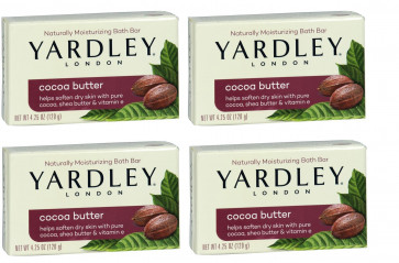 Yardley Mens Womens 120g Cocoa Butter Soap 4 Pack