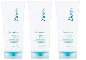 Dove Ladies Womens Derma Spa Oxygen Touch Body Lotion 200ml 3 Pack