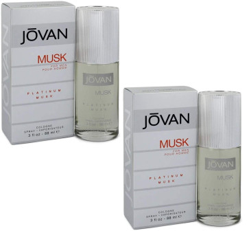 Jovan Mens Gents Platinum Musk Cologne 88ml Spray Fragrance 2 Pack