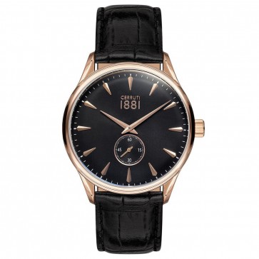 Cerruti 1881 Mens Gents Black & Gold Designer Wrist Watch CRA24002