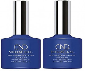 CND SHELLAC LUXE Ladies Womens Nail Polish Varnish Blue Eyeshadow 2 Pack
