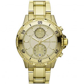 Michael Kors Womens Ladies Chronograph Garrett Wrist Watch Gold Tone MK5619
