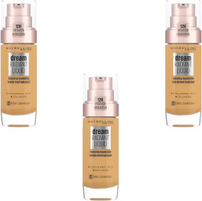 Maybelline Ladies Womens Dream Radiant Liquid Hydrating Foundation Toffee 3 Pack
