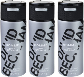David Beckham Mens Gents Homme Deodorant Spray 150ml 3 Pack