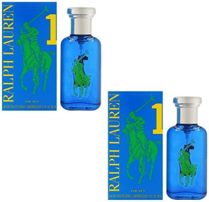 Ralph Lauren Mens Gents Big Pony Collection 1-Blue 50ml EDT Fragrance Aftershave 2 Pack