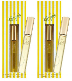 Giorgio Beverly Hills Ladies Womens Giorgio Yellow Rollerball 10ml EDT Fragrance Perfume 2 Pack
