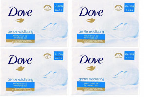 Dove Ladies Womens 100g Soap Gentle Exfoliating 8 Pack (4x2)